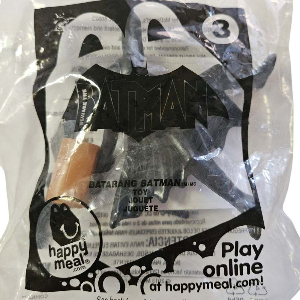 2013 McDonalds Batarang Batman Action Figure 3 New in Package